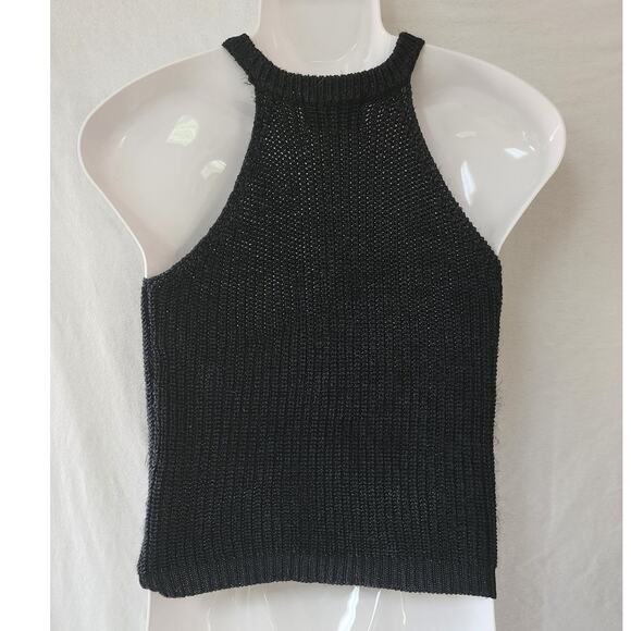Sparkle Vintage Sleeveless Rib Knit Sweater Tank Top Women's Size Medium 90s - Picture 2 of 7